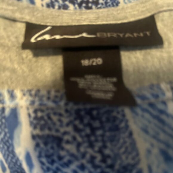 Lane Bryant Blue /Gray/White open cardigan, size 18/20 - Picture 4 of 4